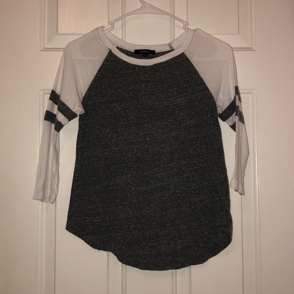 Grey and white shirt